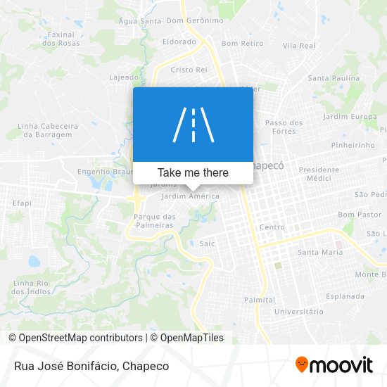 Rua José Bonifácio map