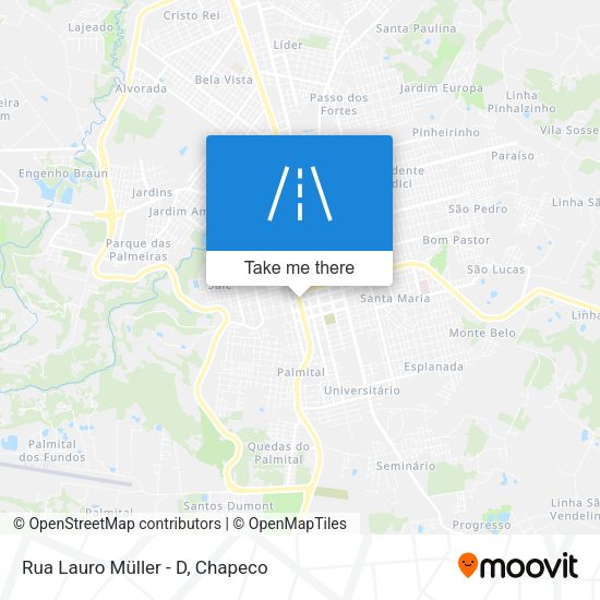 Rua Lauro Müller - D map