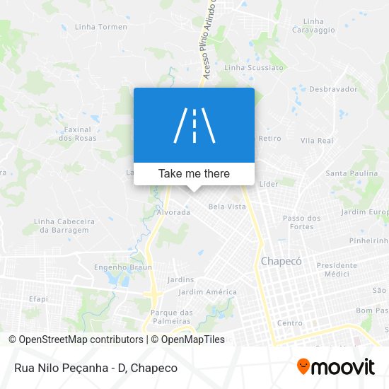 Rua Nilo Peçanha - D map