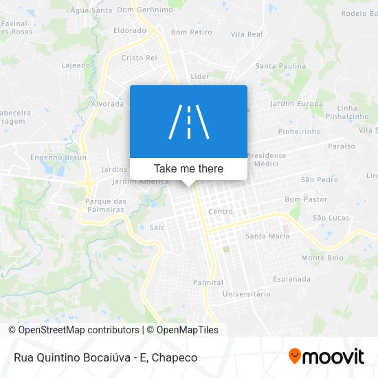 Rua Quintino Bocaiúva - E map