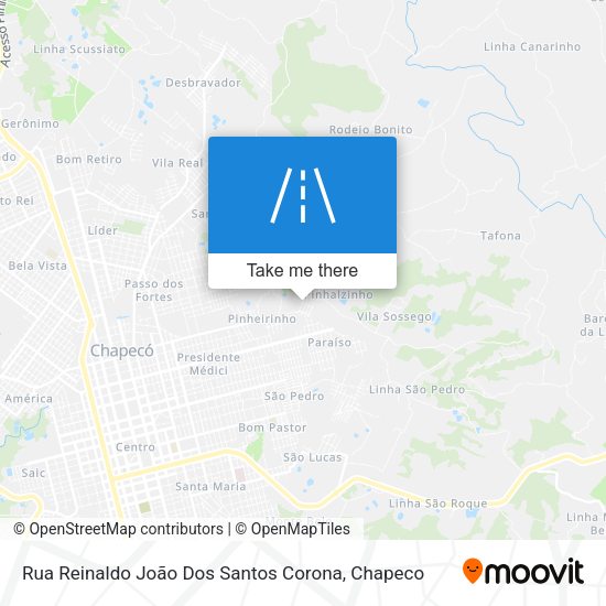 Rua Reinaldo João Dos Santos Corona map