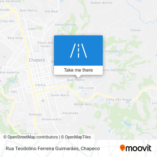 Rua Teodolino Ferreira Guimarães map