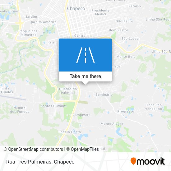 Rua Três Palmeiras map