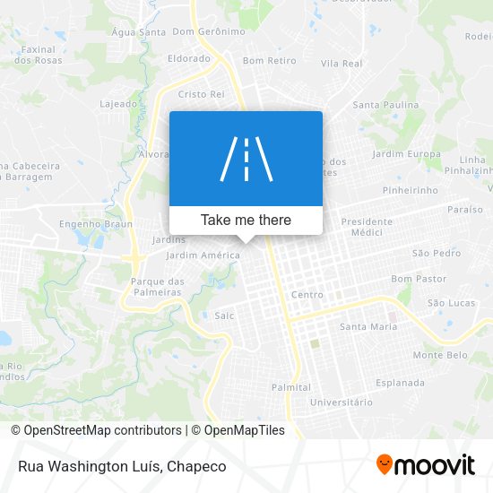 Rua Washington Luís map