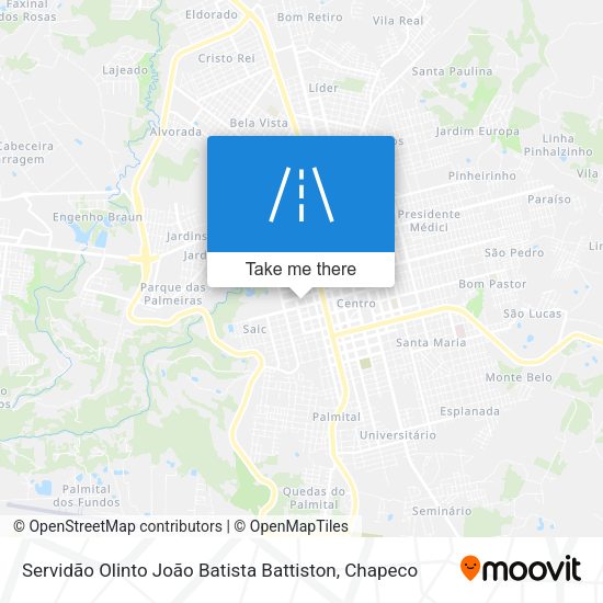 Servidão Olinto João Batista Battiston map