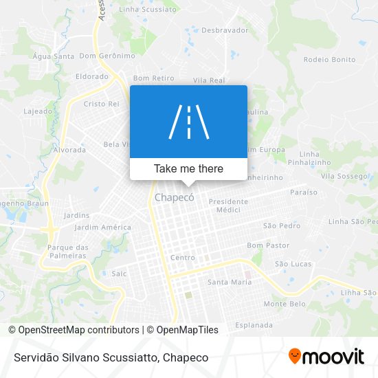 Servidão Silvano Scussiatto map