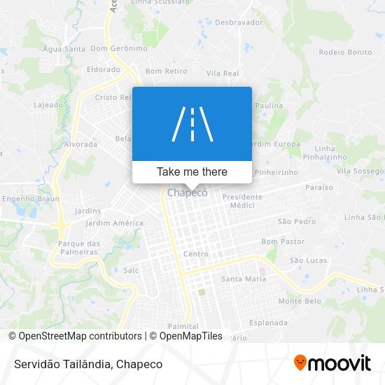 Servidão Tailândia map