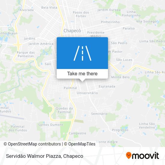 Servidão Walmor Piazza map