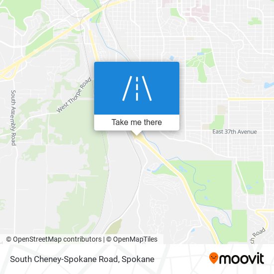 South Cheney-Spokane Road map