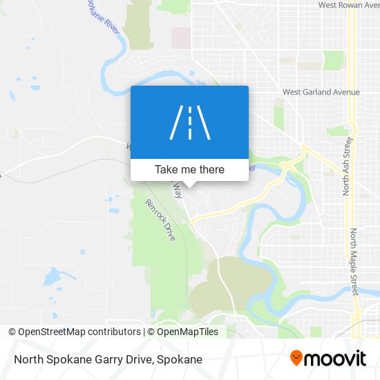 North Spokane Garry Drive map