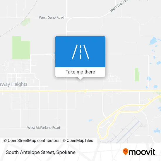 South Antelope Street map