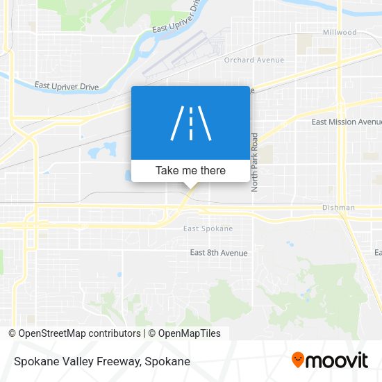 Mapa de Spokane Valley Freeway