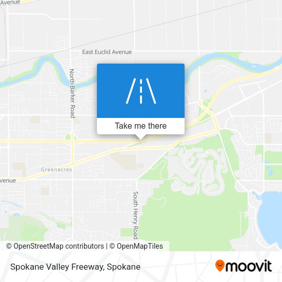 Spokane Valley Freeway map