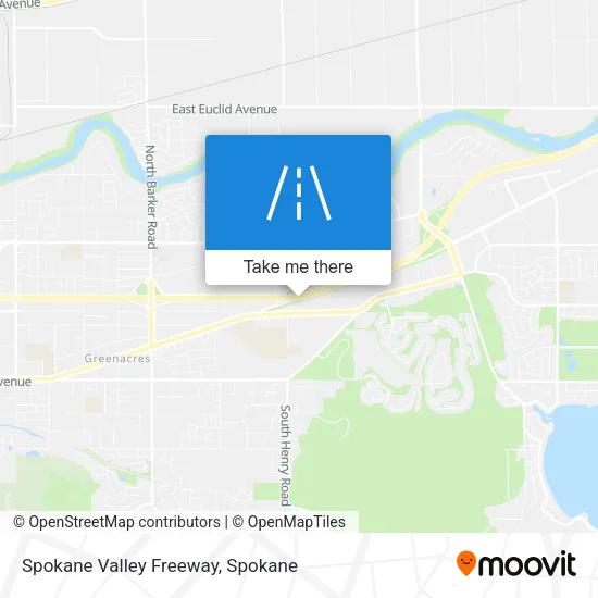 Spokane Valley Freeway map
