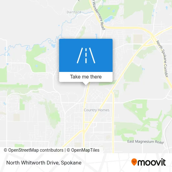 North Whitworth Drive map