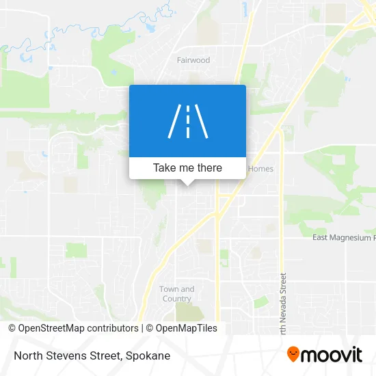 North Stevens Street map