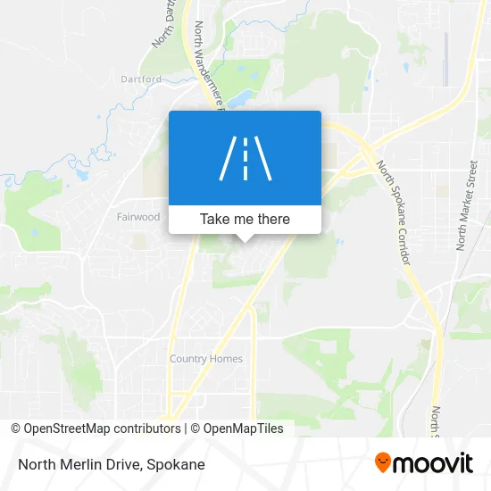 North Merlin Drive map