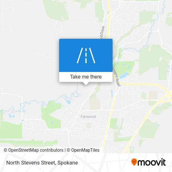 North Stevens Street map
