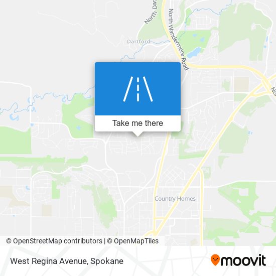 West Regina Avenue map