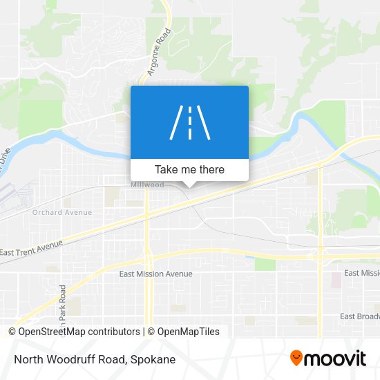 North Woodruff Road map