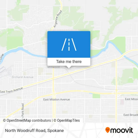 North Woodruff Road map