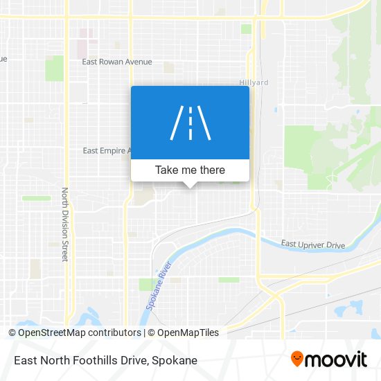 East North Foothills Drive map