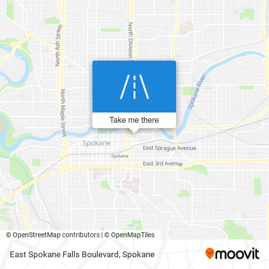 Mapa de East Spokane Falls Boulevard