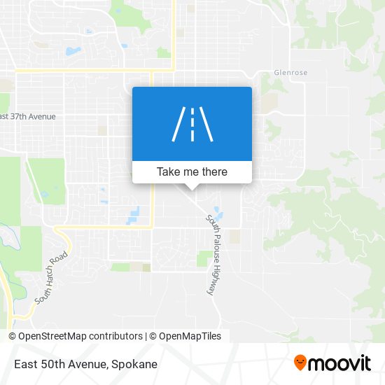 East 50th Avenue map