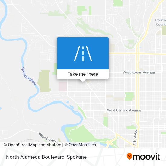 North Alameda Boulevard map