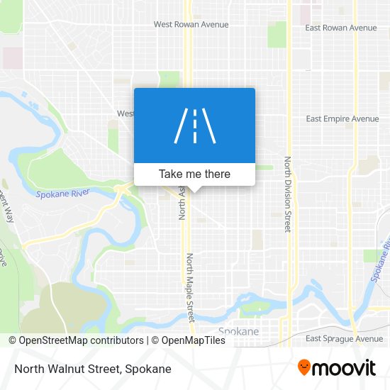 North Walnut Street map