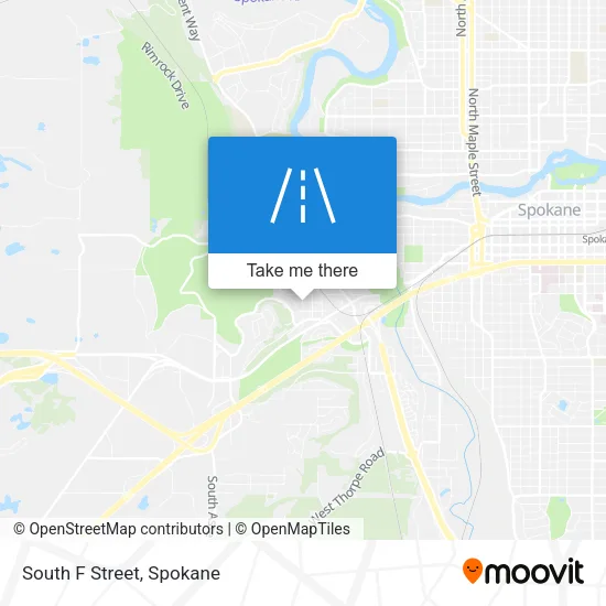 South F Street map