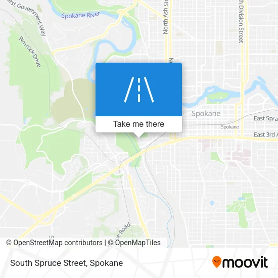 South Spruce Street map