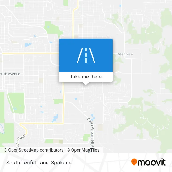 South Tenfel Lane map