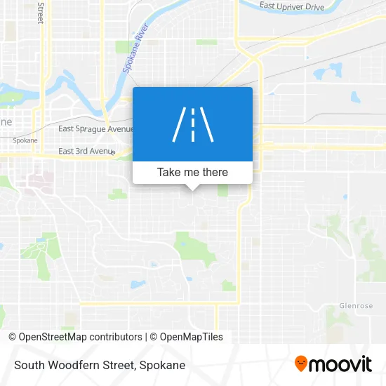 South Woodfern Street map