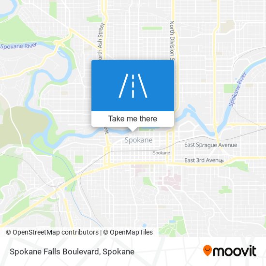 Spokane Falls Boulevard map