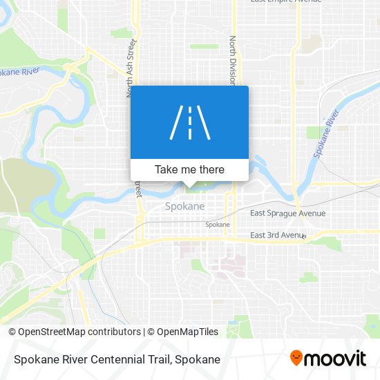 Spokane River Centennial Trail map