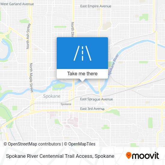 Mapa de Spokane River Centennial Trail Access