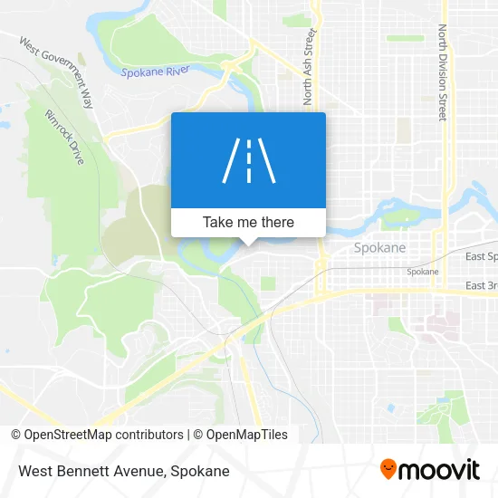 West Bennett Avenue map
