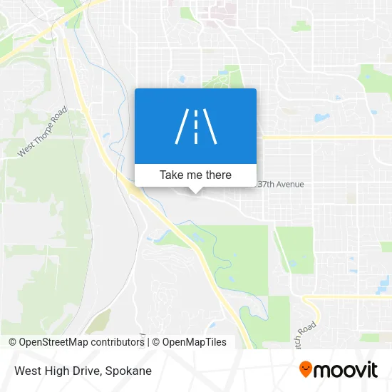 West High Drive map
