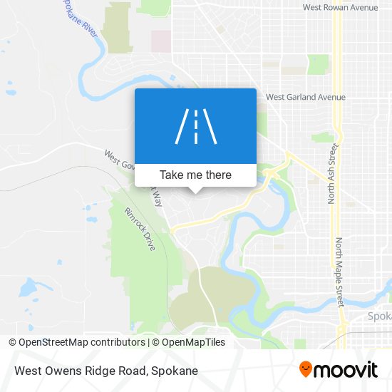 West Owens Ridge Road map