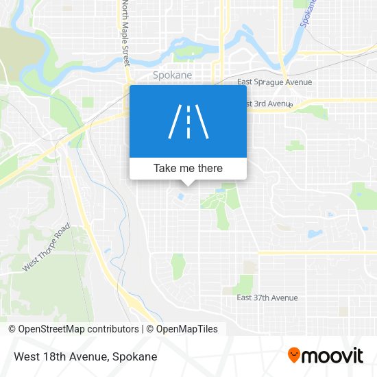 West 18th Avenue map