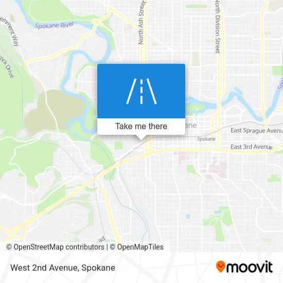 West 2nd Avenue map