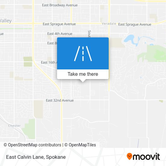East Calvin Lane map