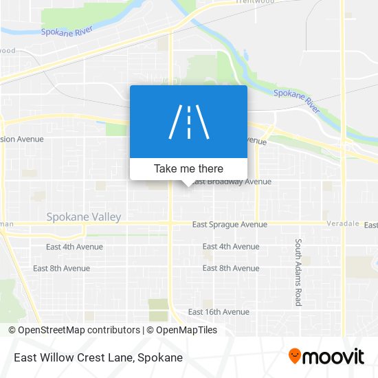 East Willow Crest Lane map