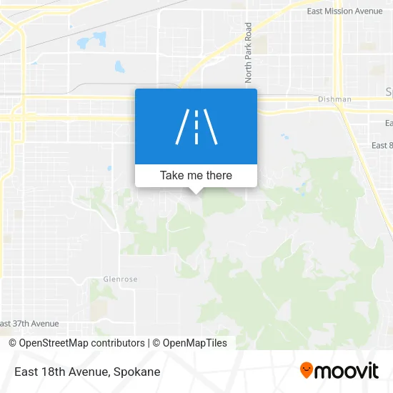 Mapa de East 18th Avenue