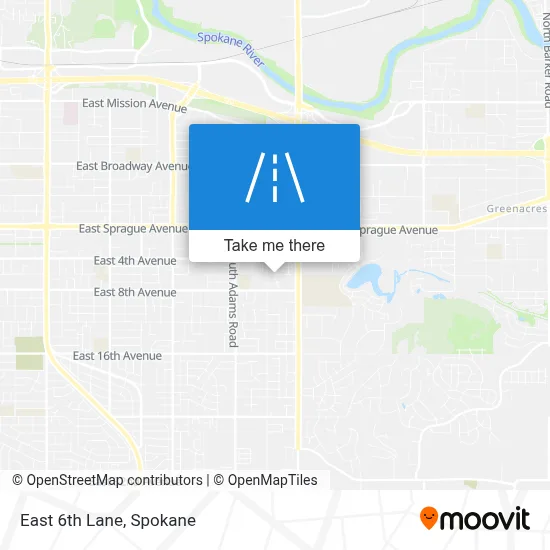East 6th Lane map