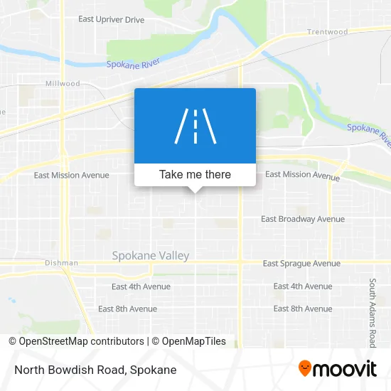 North Bowdish Road map