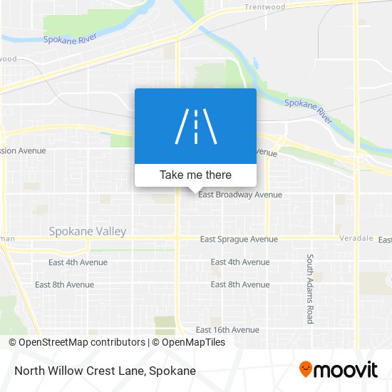 Mapa de North Willow Crest Lane