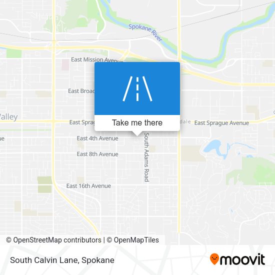 South Calvin Lane map