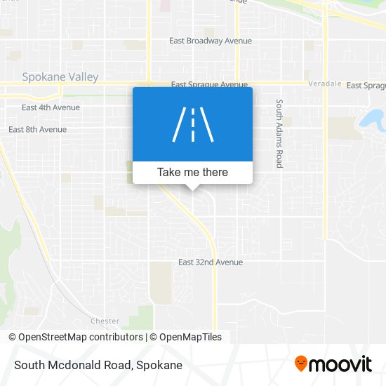 South Mcdonald Road map